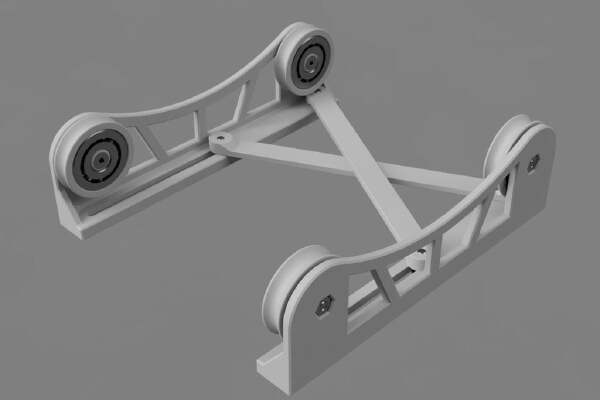 Adjustable TUSH-style spool holder with a scissor mechanism. | 3d print model