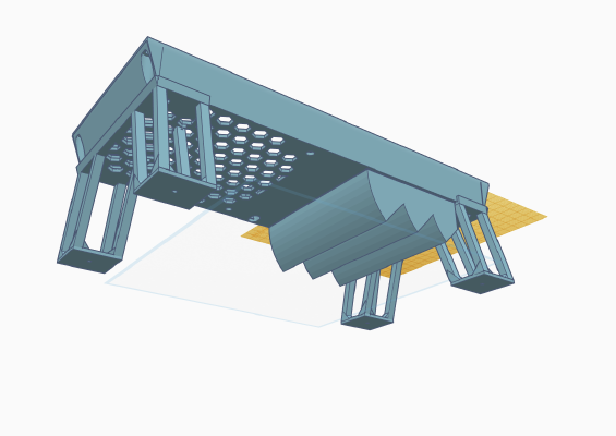 cr-10 control box base plate & legs for dual 120mm fans | 3d print model