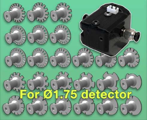 Coding wheels for jam detector Ø1.75 | 3d print model