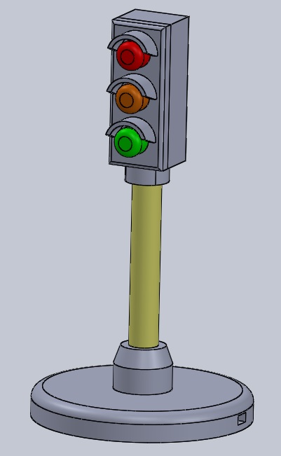 Traffic light for model of city 8mm LED 1:14 or 1:10