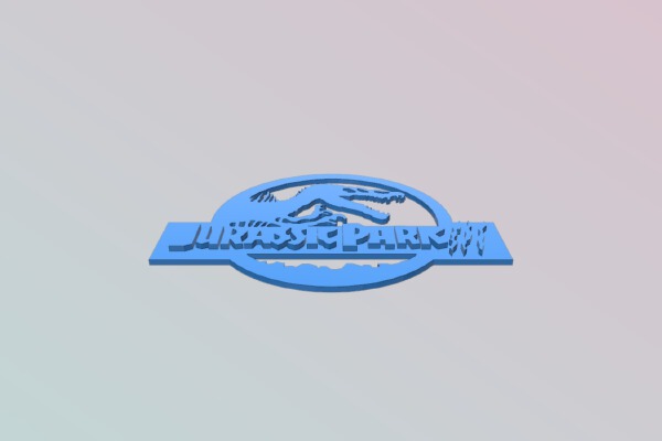 logo jurassic park 3 | 3d print model