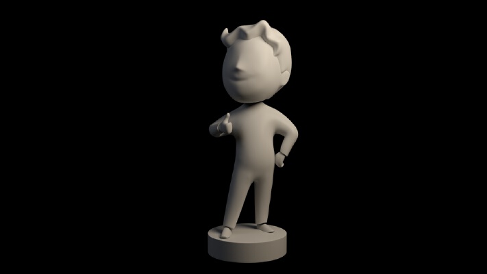 Fallout 4 Bobblehead (Vault Boy Charisma) | 3d print model