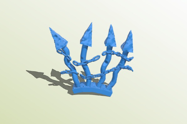 spikes with chain | 3d print model