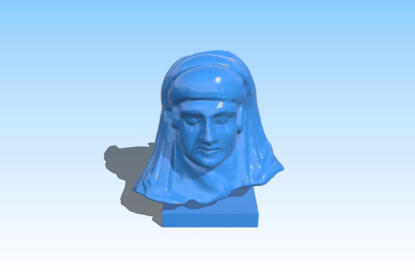 Head and upper part of a woman wearing sakkos