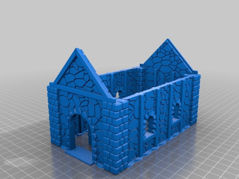 Medieval Cottage with working Door 28mm