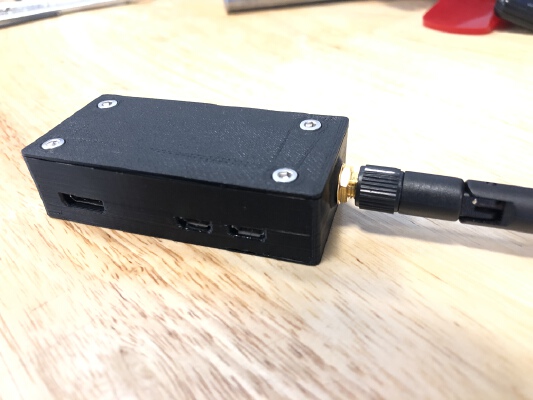 Raspberry Pi Zero W Case and External Antenna (with room for prototyping and battery) | 3d print model
