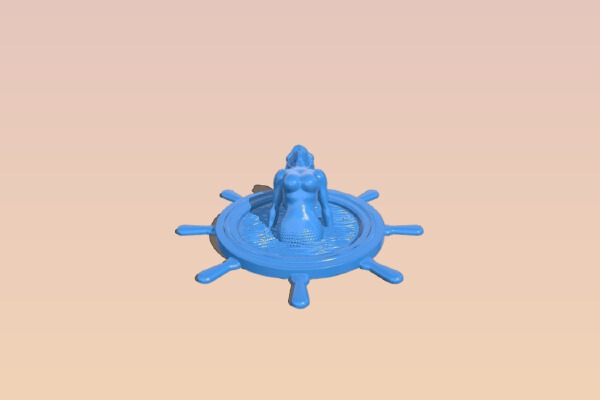 Mermaid Steering Wheel | 3d print model