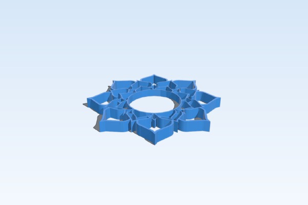 Lotus Flower flat cookie cutter | 3d print model