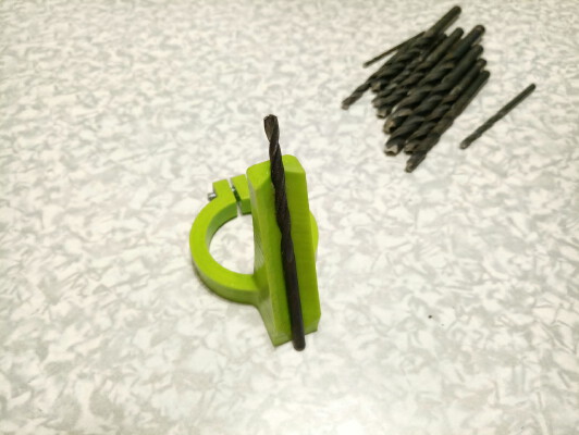 Drill bit sharpener for (semi)pro rotary tool (36-38mm) with relief | 3d print model