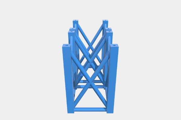 4. Tower Frame A pins only x8 Part | 3d print model