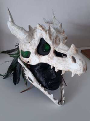 Dragon Skull Helmet Wearable | 3d print model
