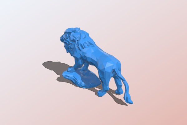 low poly lion | 3d print model