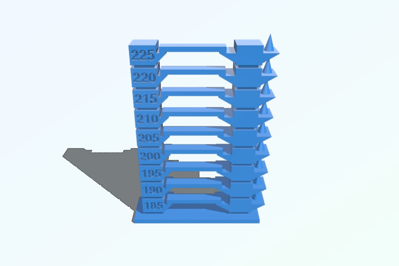 Customizable Temperature Tower Version 2 S3D compatible