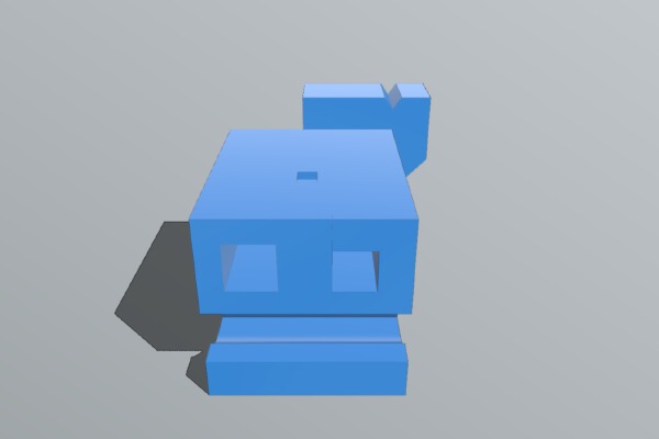 The cube whale | 3d print model