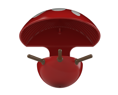 Multicolor mushroom fat ball birdhouse feeder | 3d print model