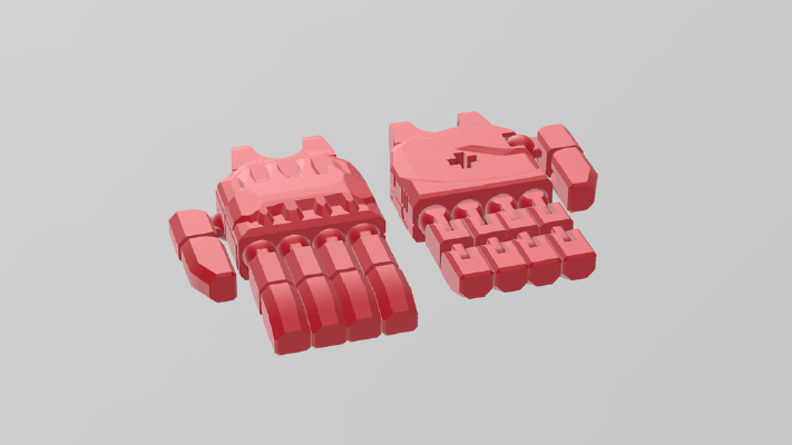 Bionicle articulated hand with bars | 3d print model