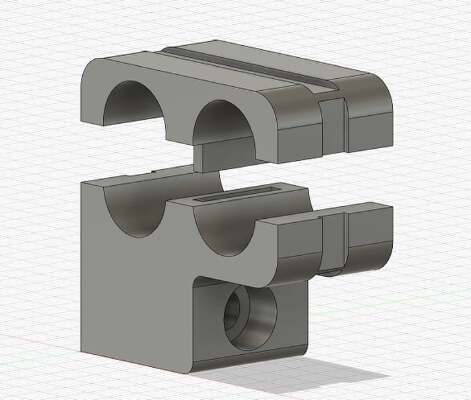 240SX S13 -6an Fuel Line Retainer Bracket | 3d print model