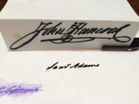 Declaration of Independence Signatures | 3d print model