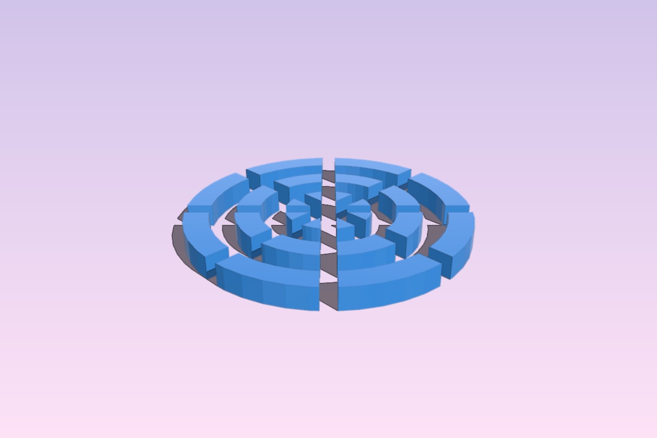 Fan Grid Concentric Holes Generator