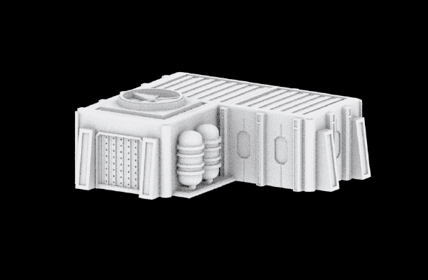 15mm Scifi Compound Building | 3d print model