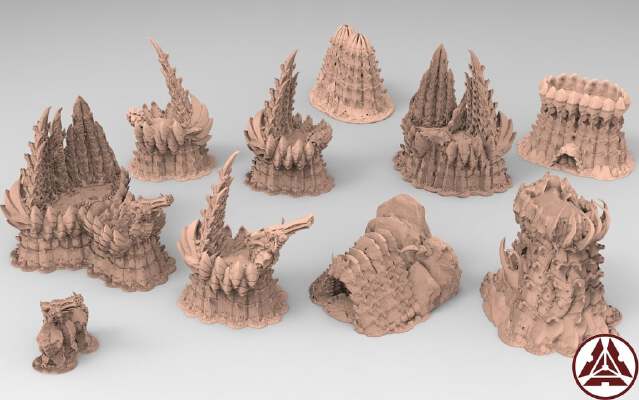 tyty tyran tyranid 40k starship trooper notable small terrain remix Part 10 | 3d print model