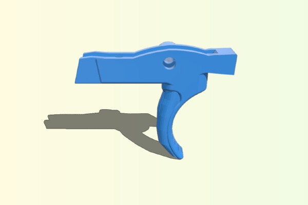 AR-15 Fat Serrated Trigger (CSGCG mod) | 3d print model