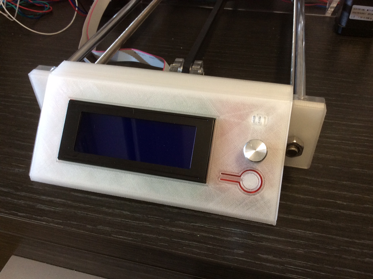 Remix of  LCD case and knob for Prusa i3 Sunhokey