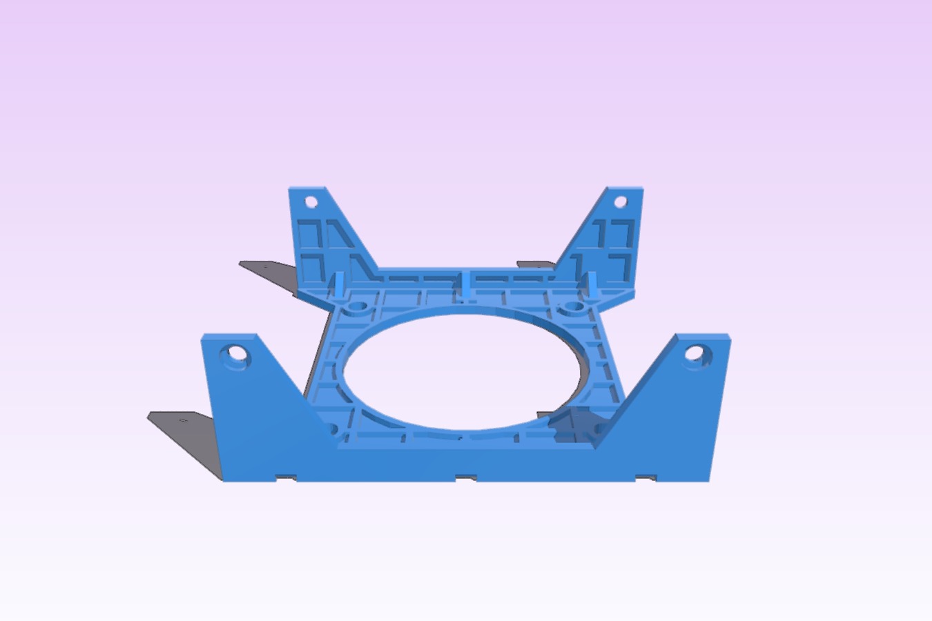 External hard disk cooling fan support