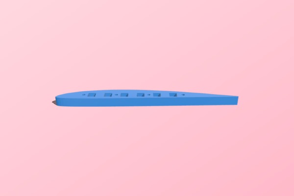 Clark-Y airfoil template for hot wire foam cutting | 3d print model