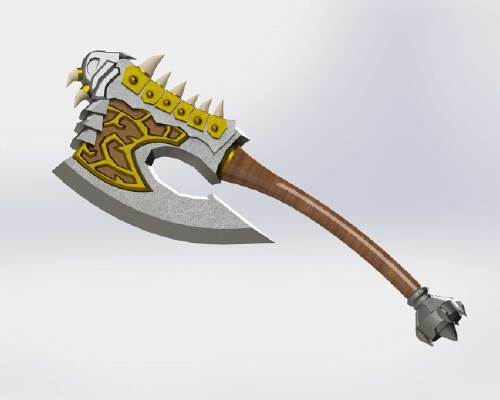 Gorehowl Battle Ready Axe Head | 3d print model