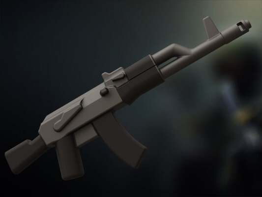 AK-74M for Lego minifigures | 3d print model