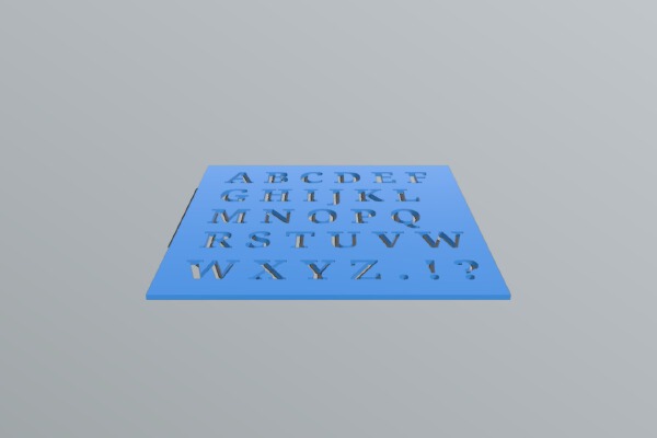 stencil  - Schablone ABC | 3d print model