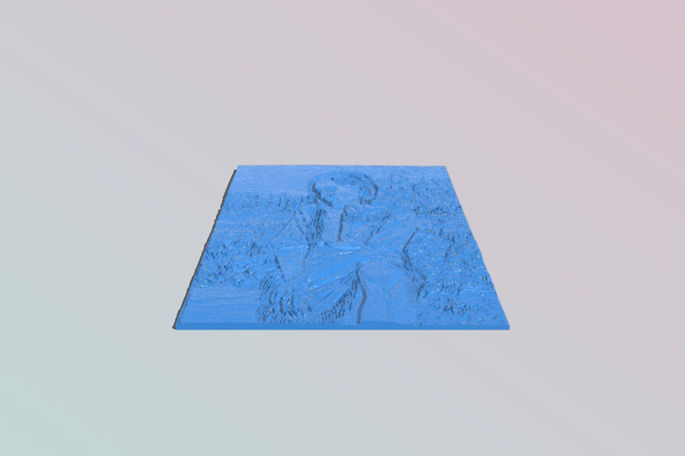 Micmac Madonna - Leonard Peltier (3D Printed Lithopane)