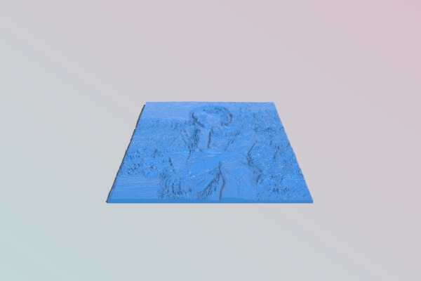 Micmac Madonna - Leonard Peltier (3D Printed Lithopane) | 3d print model