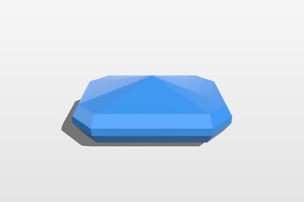 Emerald gemstone | 3d print model