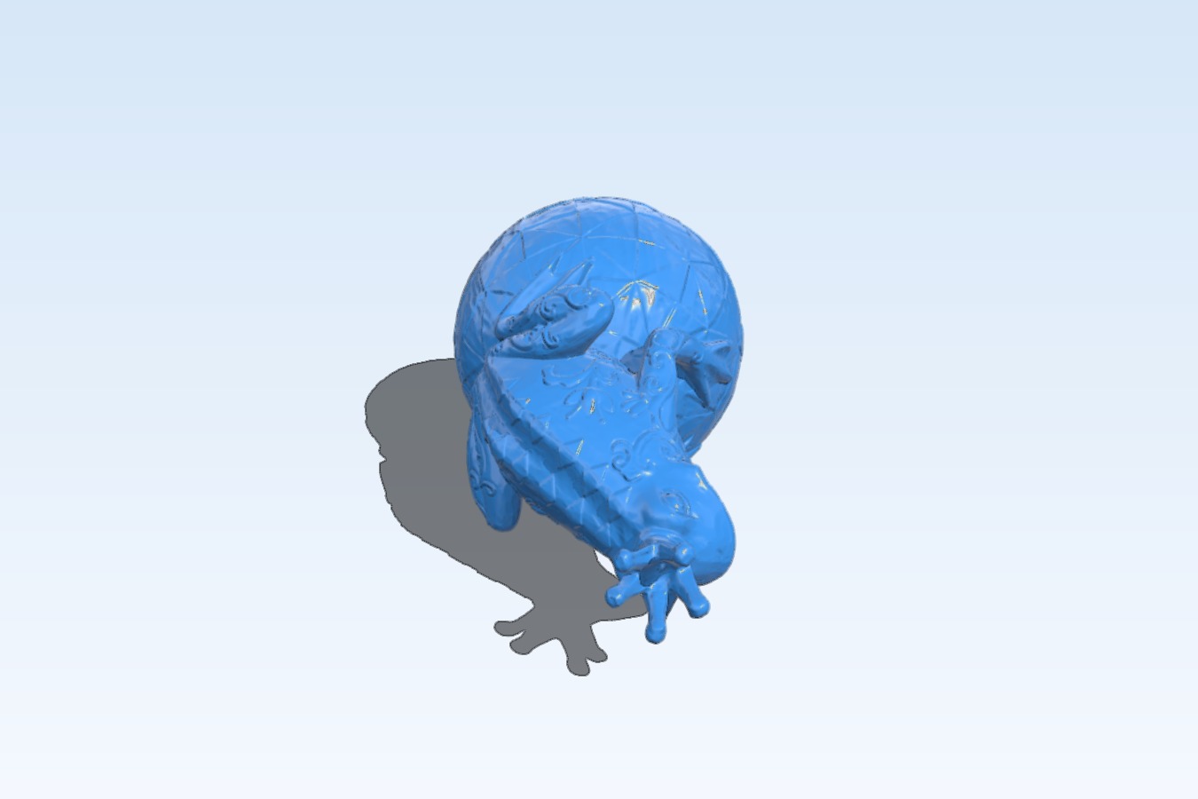 Frog on Mosaic sphere