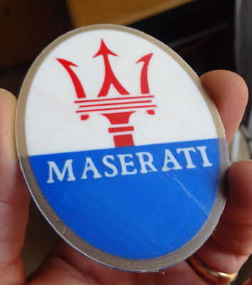 4 colors Maserati logo | 3d print model