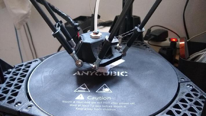 Lightweight E3D v6 hotend for anycubic kossel (threaded version) | 3d print model