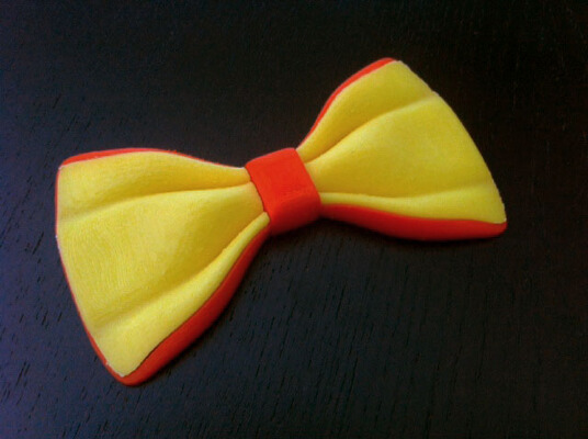 Two color bow-tie - single extruder | 3d print model