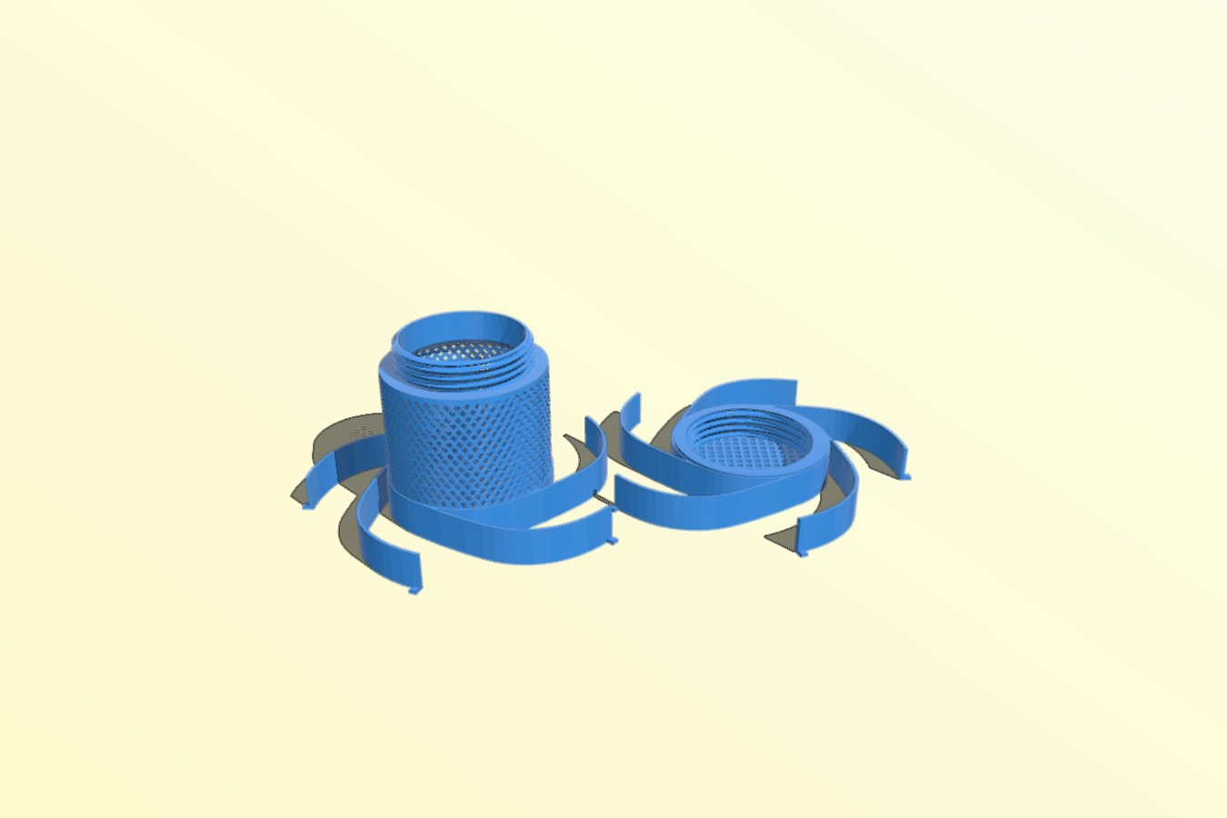 Swirl spool dessicant holder