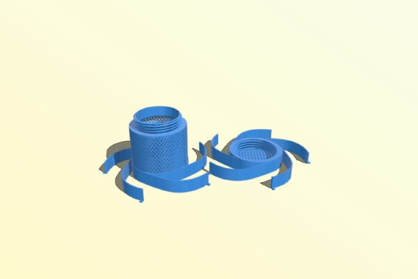 Swirl spool dessicant holder | 3d print model