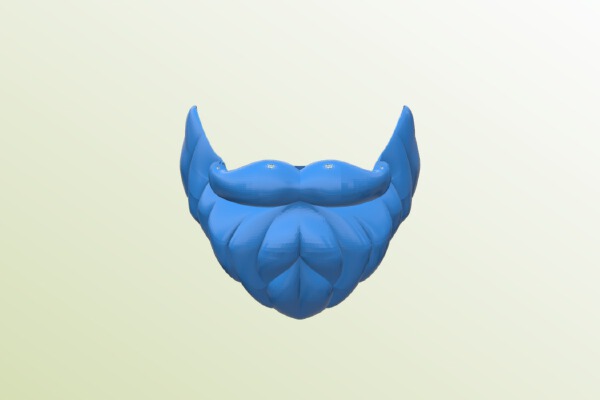 santa beard remix to fit santa claus by HowardB | 3d print model