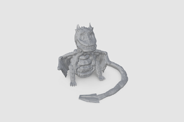stand-up dragon | 3d print model