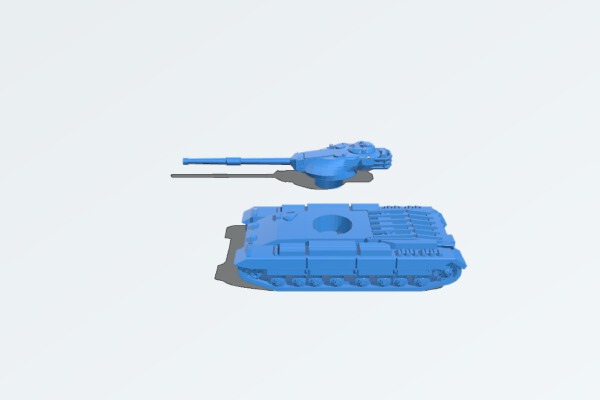 Conqueror mbt for microarmor | 3d print model