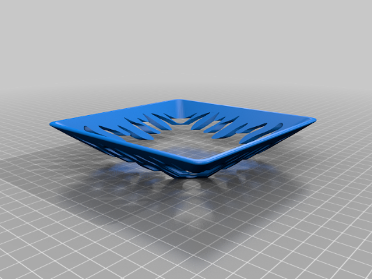 Rectangular Bowl With Flames for multi Color print | 3d print model