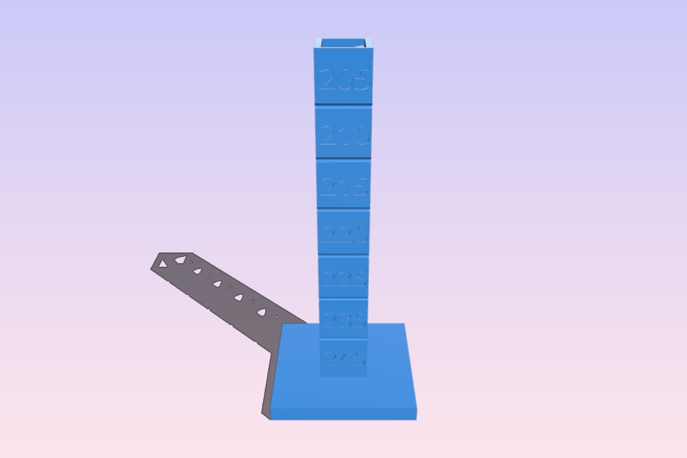 My Customized Temp Calibration Tower Files to download and to 3D