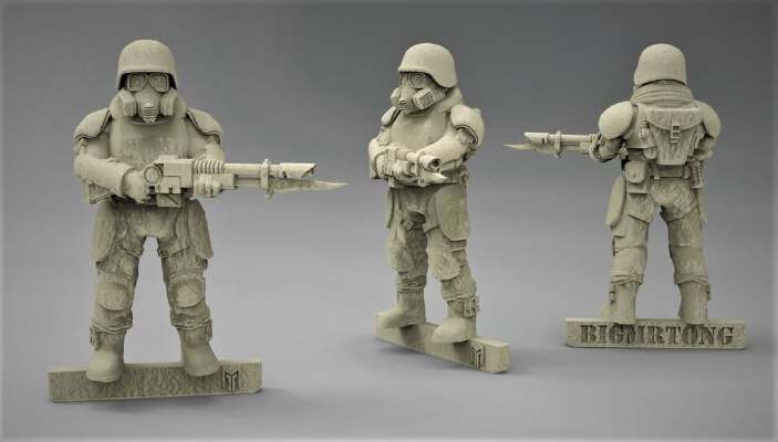 Feudal Guard Contamination Mini - 28mm Scale Miniature | 3d print model