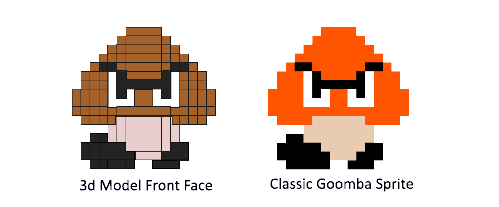 Classic 8Bit Goomba - Piece Together