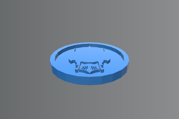 40mm X 4mm Token - Marker of Dark Eldar 40K Bits | 3d print model