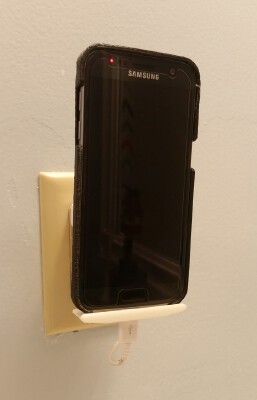 Phone and Cable Holder for Samsung Charger | 3d print model